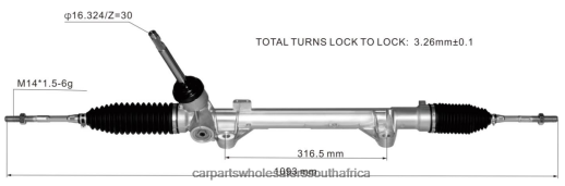 Car Parts South Africa Online - Power Steering Rack 48001-8099R 480011626R B6T8422806 RENAULT